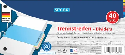 Produktbild von 40 Trennstreifen - farbig