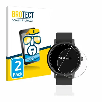 Produktbild von 2x Für Kreisrunde Displays (ø: 37 mm) Schutzfolie BROTECT Displayschutz Display Schutz Folie Klar Transparent