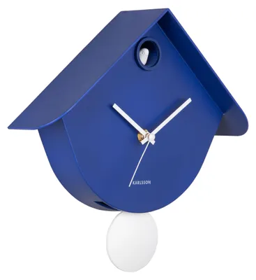 Produktbild von WANDUHR Retro Cuckoo - Blau - 7,5/25,5/25,8 cm