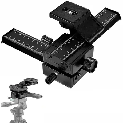 Produktbild von 4 Wege Makro Fokussierung Fokusschiene Slider/Nahaufnahme für Canon Nikon Pentax Olympus Sony Samsung und andere digitale