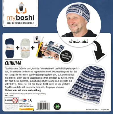Produktbild von Noris Spiele myboshi - Titus Chikuma marine/silber; 606318076