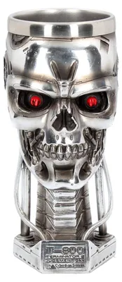 Imagen del producto de Terminator Kelch 2 - Cabeza de T-800, color plateado, modelo estándar