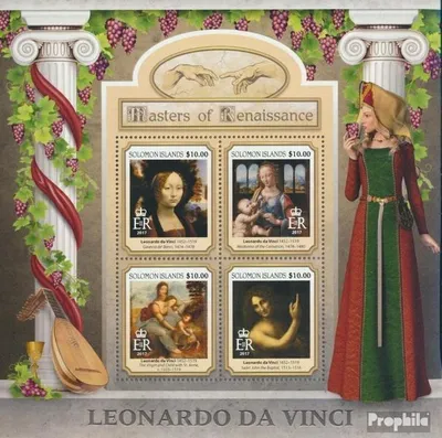 Produktbild von Briefmarken Salomoninseln 2017 Mi 4335-4338 Kleinbogen (kompl. Ausg.) postfrisch Leonardo da Vinci