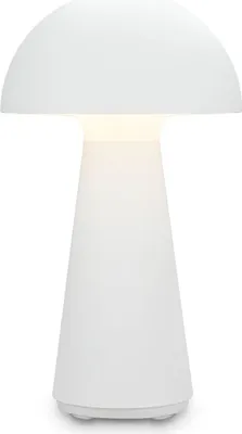 Produktbild von LED Akku-Tischleuchte Tischlampe für innen außen Garten USB IP44 weiß Pilz