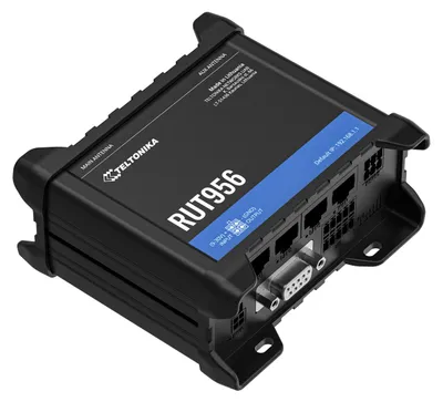 Obrázek produktu pro Teltonika RUT956, Router, Černá, Hliník, Plast, DIN lišta, Průmyslové, Fast Ethernet