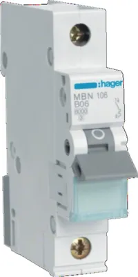 Produktbild von Hager MBN106, 50 - 60 Hz, 6 A, 1P