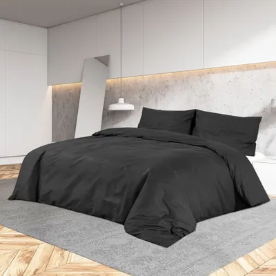 Produktbild von Prolenta Premium - Komplet pościeli czarny 135x200 cm bawełna