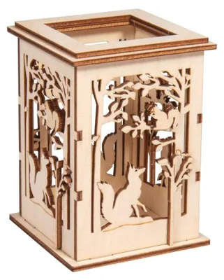 Image de Rayher Lanterne de table Forêt 8,5 x 8,5 x 11,7 cm Bougie décorative Bougeoir Lanterne