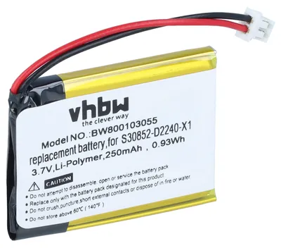 Produktbild von vhbw Akku kompatibel mit Maxwell 10 schnurlos Festnetz Telefon (250 mAh, 3,7 V, Li-Ion)