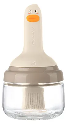 Produktbild von Ölpinsel mit Flasche, hitzebeständiger Silikonpinsel, niedlicher Entenpinsel und Flasche zum Grillen, Kochen, Backen, Barbecue und Campen
