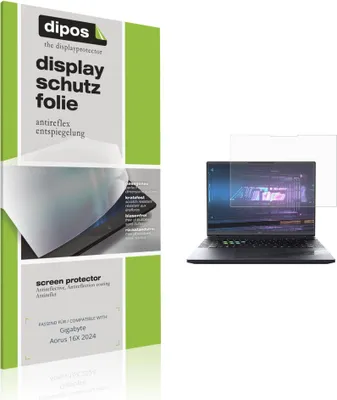 Produktbild von 2x Schutzfolie für Gigabyte Aorus 16X 2024 matt Displayschutzfolie Folie Display Schutz dipos