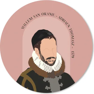 Produktbild von MuchoWow® Mauspad Mousepad Pastell - Wilhelm von Oranien - Rosa - Alte Meister 20x20 cm - Mousepads - Maus Mat - Pad - Mausunterlage - Schreibtischmatte