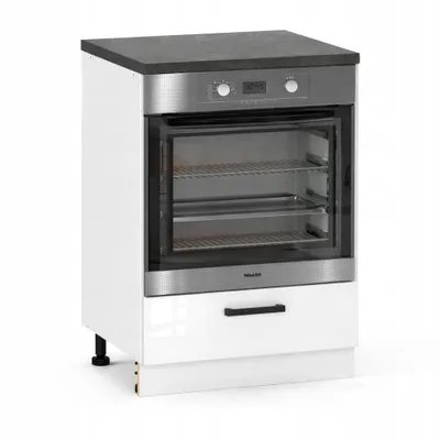 Produktbild von ULWEHOME 60 cm freestanding base cabinet for under an oven, with 1 door, Glossy White | EKO Kitchen Furniture System