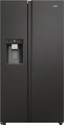 Image de Machine à glaçons côte à côte en acier inoxydable noir 601 SBS SERIES 5 Haier HSW59F18EIPT