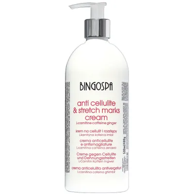 Produktbild von BingoSpa Anti-Cellulite und Dehnungsstreifen Creme mit L-Carnitin, Koffein und Ingwer, 500 ml