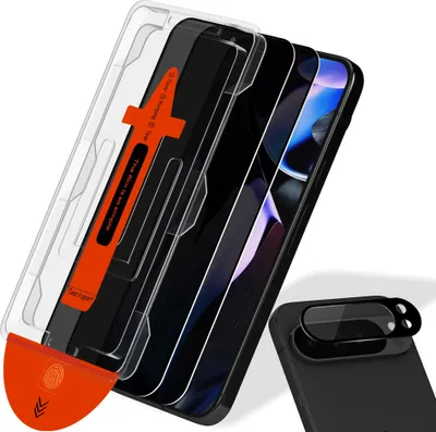 Produktbild von 2-Pack Google Pixel 9 Pro Displayschutzfolie & 1-Pack Kameraschutz - Gehärtetes Glas | [Automatische Installation] - Blasenfrei