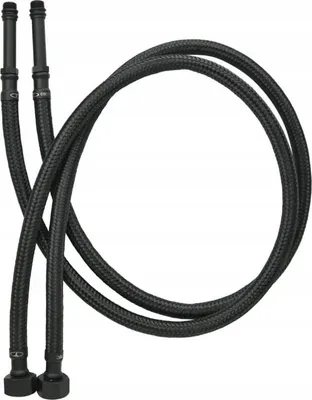 Produktbild von Schwarzer Nylon-Geflechtschlauch M10x3/8", Länge 80 cm