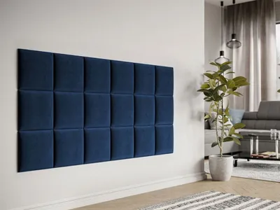 Obrázok produktu pre Čalúnený nástenný panel 30x30 PAG - modrý