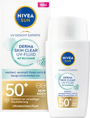 Produktbild von NIVEA SUN UV Face Derma Skin Clear UV-Fluid LSF 50+ 40ml