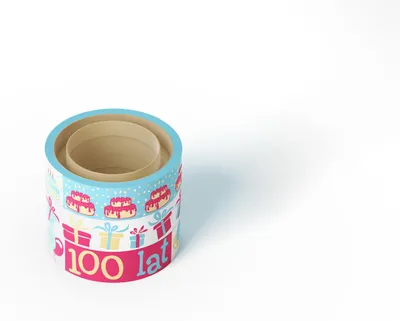 Productafbeelding van Zuzu Toys Geschenkverpakkingstape, verjaardag, 3 stuks, 50 meter