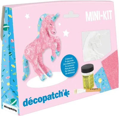 Produktbild von Décopatch kit MINI Einhorn zum selbstgestalten