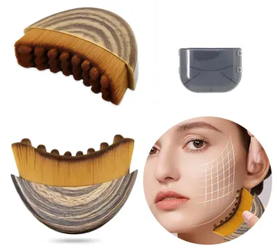 Imagen del producto de INF Cepillo de Contorno Linfático - Cepillo Facial con Tapa para Masaje Facial Suave