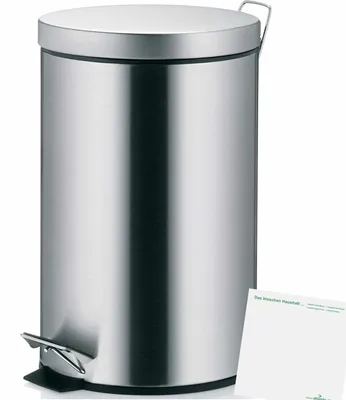 Produktbild von Kela Treteimer (Mülleimer) 12L Malta Edelstahl (1 Stück) + usy Block