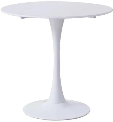 Immagine prodotto di Tavolo da pranzo rotondo 80 cm, bianco, moderno