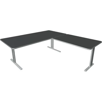 Produktbild von Schreibtisch Unic BxTxH200x100x75cm Anbautisch 120x80cm anthrazit