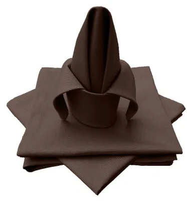 Stoffservietten-Set 4 Stück 45x45 cm Baumwolle Schokolade