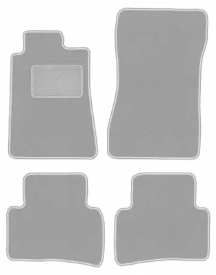 Produktbild von Velours-Fußmatten für Mercedes C W202 1993-2000 (Kombi/Limousine) – 4-tlg, Grau, passgenau – Wielganizator OSLO