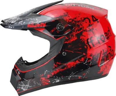 Produktbild von Crosshelm Helm Kinderhelm Motorradhelm Motocross Motorrad Racing Rot Größe S