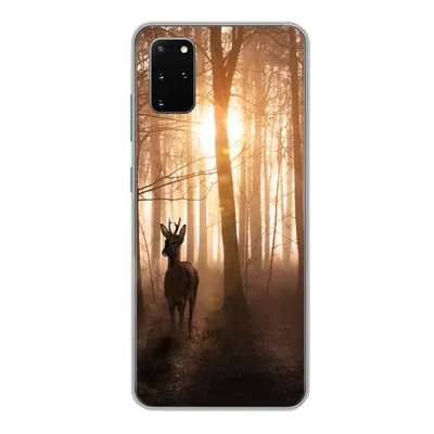 Produktbild von MuchoWow® Handyhülle Schutzhülle Hülle für Samsung Galaxy S20 Plus Wald - Hirsche - Sonne - Bäume - Winter - Natur - Tiere Silikon Softcase Handy Hülle - Hartschale