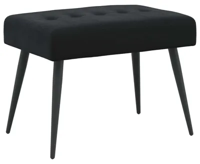 Obrázek produktu pro Lavička vidaXL s knoflíkovým čalouněním, černá, 60 x 40 x 45 cm, samet