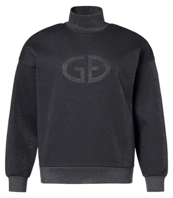 Produktbild von GOLDBERGH Sizzle Damen Polyester Fleece Pullover mit Strass-Aufdruck schwarz L