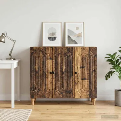 Image de Buffet vidaXL en bois recyclé 89 x 34,5 x 80 cm, aggloméré