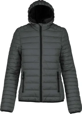 Produktbild von Kariban Damen Steppjacke Herbst Winter Jacke Parka Übergangsjacke, Größe:M, Farbe:Marl Dark Grey
