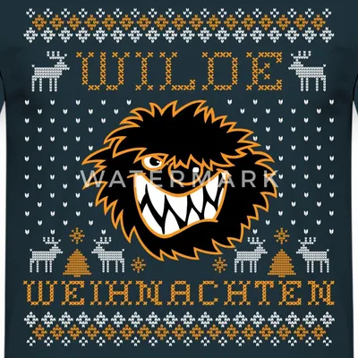 Produktbild von Spreadshirt Die Wilden Kerle Wilde Weihnachten Ugly Christmas Männer T-Shirt, 3XL, Navy