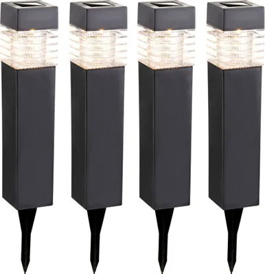 Produktbild von LED Solarlampen, IP44, grau, H 38,5cm, 4er Set