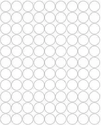 Image de Autocollants ronds, diamètre 2 cm, 99 pièces, blanc brillant