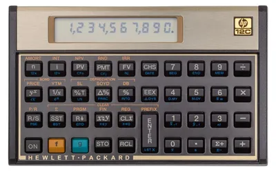 Produktbild von HP 12C Finanzrechner von Hewlett-Packard, Professioneller finanzmathematischer Taschenrechner