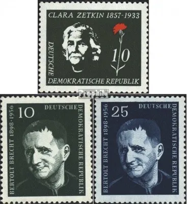 Produktbild von Briefmarken DDR 1957 Mi 592,593-594 (kompl.Ausg.) postfrisch 100.Geburtstag von Zetkin