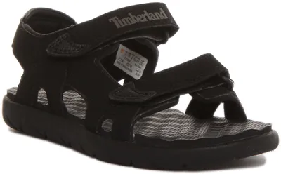 Produktbild von Timberland Perkins Row Kinder Riemchen Sandale In Schwarz Mono (10 UK - 28 EU - 10.5 US)