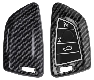 Produktbild von kwmobile Autoschlüssel Hülle kompatibel mit BMW 3-Tasten Smart Key Autoschlüssel - Hardcover Schutzhülle Schlüsselhülle Cover in Schwarz