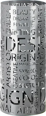 Produktbild von Kobolo Dekoracyjny i nowoczesny stojak na parasole LETTERS wykonany z szarego metalu - parasolnik parasolnik parasolnik parasolnik Deco