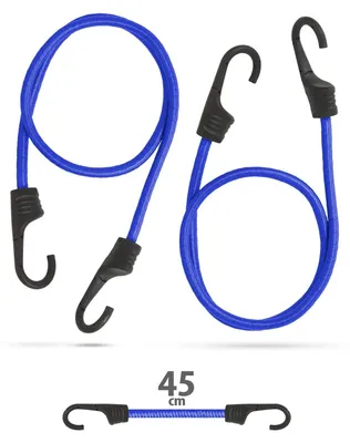 Imagen del producto de Juego de gomas de sujeción - color azul - 45 cm x 8 mm - 2 unidades / juego