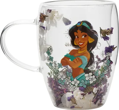 Image de Disney Princess - Jasmine - Verre avec fleurs séchées 10 oz