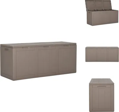 Produktbild von vidaXL Garten-Aufbewahrungsbox 270 L Braun PP Rattan -  Gartenboxen