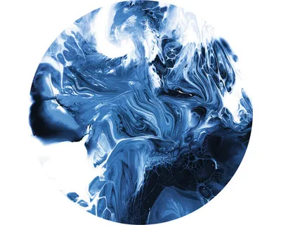 Produktbild von Glasbild Blue Colourmix GLR067 Ø 50 cm