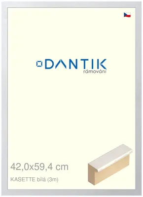 Obrázok produktu pre Rám DANTIK 42x59,4 | KASSETTE biely (Plexi Clear)